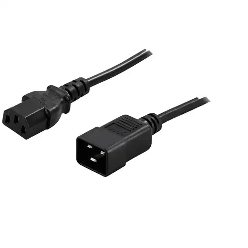 PowerWalker 91010041 cable de transmisión Negro 1,8 m C13 acoplador C20 acoplador