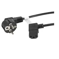 Lanberg CA-C13C-12CC-0018-BK cable de transmisión Negro 2 m C13 acoplador CEE7/7