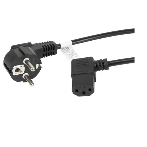 Lanberg CA-C13C-12CC-0018-BK cable de transmisión Negro 2 m C13 acoplador CEE7/7