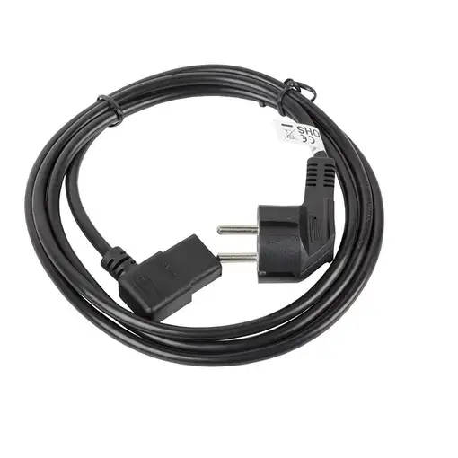 Lanberg CA-C13C-12CC-0018-BK cable de transmisión Negro 2 m C13 acoplador CEE7/7