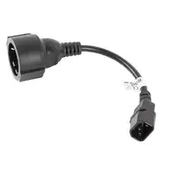 Lanberg CA-C14E-10CC-0018-BK cable de transmisión Negro 0,18 m C14 acoplador