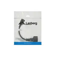 Lanberg CA-C14E-10CC-0018-BK cable de transmisión Negro 0,18 m C14 acoplador