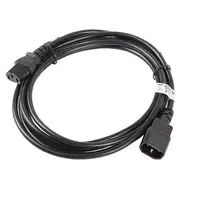 Lanberg CA-C13E-11CC-0030-BK cable de transmisión Negro 3 m C13 acoplador C14 acop