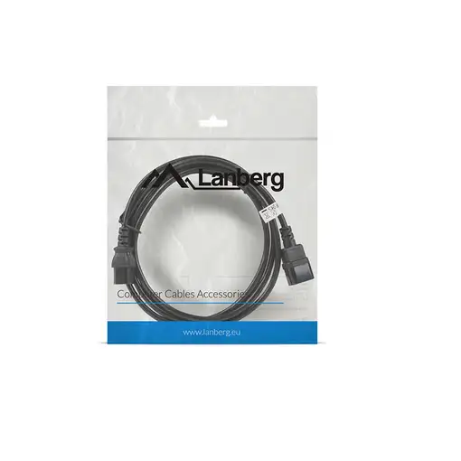 Lanberg CA-C13E-11CC-0030-BK cable de transmisión Negro 3 m C13 acoplador C14 acop