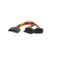 Lanberg CA-SASA-10CU-0015 cable de SATA 0,15 m SATA de 15 pines 2 x SATA de 15 pin