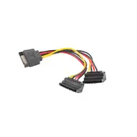 Lanberg CA-SASA-10CU-0015 cable de SATA 0,15 m SATA de 15 pines 2 x SATA de 15 pin