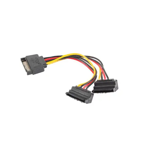 Lanberg CA-SASA-10CU-0015 cable de SATA 0,15 m SATA de 15 pines 2 x SATA de 15 pin