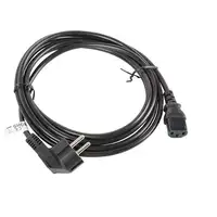 Lanberg CA-C13C-11CC-0030-BK cable de transmisión Negro 3 m C13 acoplador CEE7/7