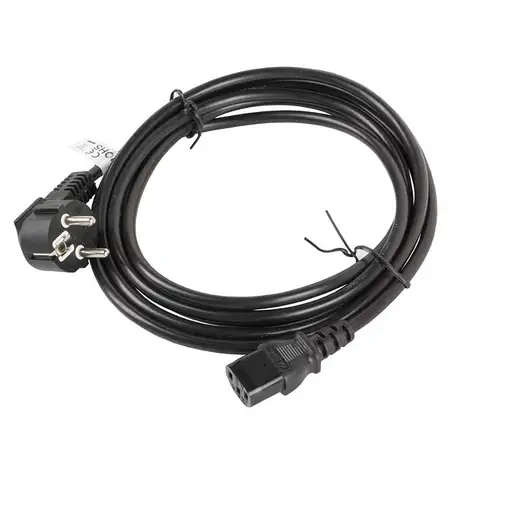 Lanberg CA-C13C-11CC-0050-BK cable de transmisión Negro 5 m C13 acoplador CEE7/7