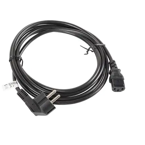 Lanberg CA-C13C-11CC-0050-BK cable de transmisión Negro 5 m C13 acoplador CEE7/7