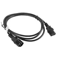 Lanberg CA-C13E-10CC-0018-BK cable de transmisión Negro 1,8 m C13 acoplador C14 ac