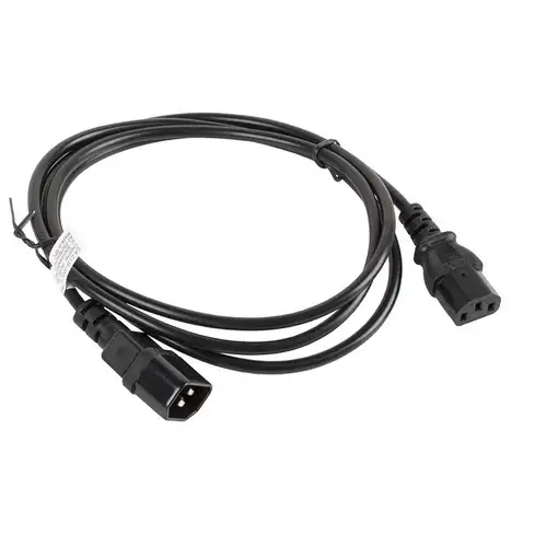 Lanberg CA-C13E-10CC-0018-BK cable de transmisión Negro 1,8 m C13 acoplador C14 ac