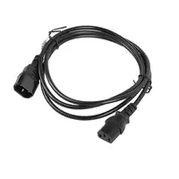 Lanberg CA-C13E-10CC-0018-BK cable de transmisión Negro 1,8 m C13 acoplador C14 ac