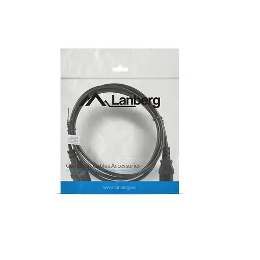 Lanberg CA-C13E-10CC-0018-BK cable de transmisión Negro 1,8 m C13 acoplador C14 ac