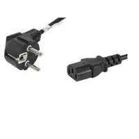 Lanberg CA-C13C-10CC-0018-BK cable de transmisión Negro 1,8 m C13 acoplador CEE7/7