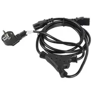 Lanberg CA-C13C-13CC-0018-BK cable de transmisión Negro 2 m C13 acoplador CEE7/7
