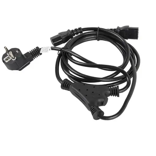 Lanberg CA-C13C-13CC-0018-BK cable de transmisión Negro 2 m C13 acoplador CEE7/7