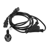 Lanberg CA-C13C-13CC-0018-BK cable de transmisión Negro 2 m C13 acoplador CEE7/7