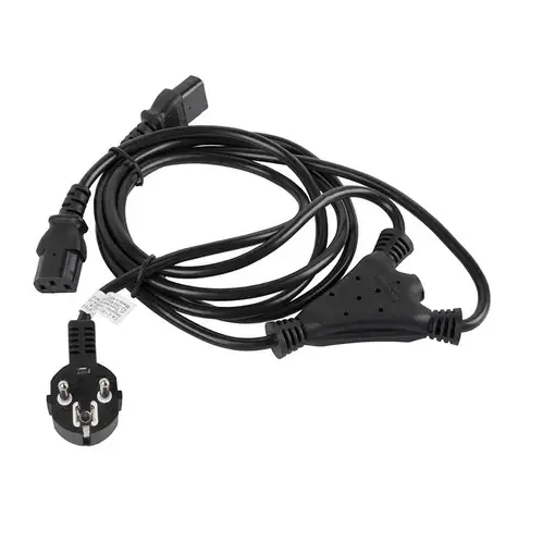Lanberg CA-C13C-13CC-0018-BK cable de transmisión Negro 2 m C13 acoplador CEE7/7