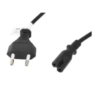 Lanberg CA-C7CA-11CC-0018-BK cable de transmisión Negro 1,8 m C7 acoplador CEE7/16