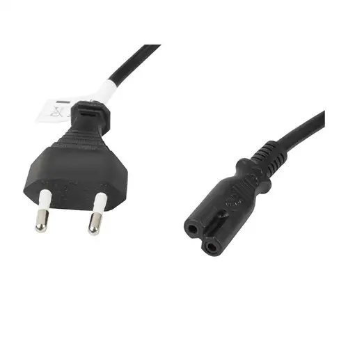 Lanberg CA-C7CA-11CC-0018-BK cable de transmisión Negro 1,8 m C7 acoplador CEE7/16