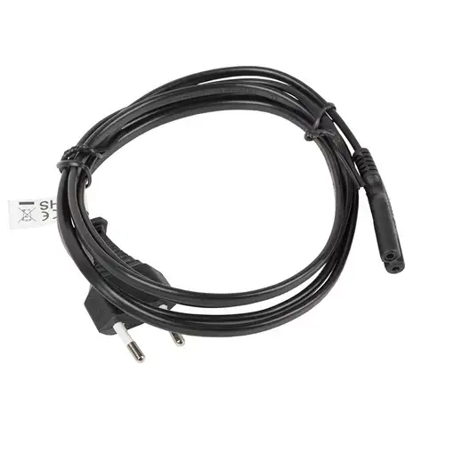 Lanberg CA-C7CA-11CC-0018-BK cable de transmisión Negro 1,8 m C7 acoplador CEE7/16