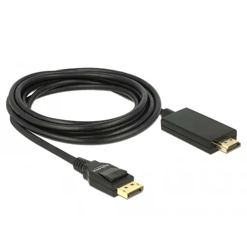 DeLOCK 85318 adaptador de cable de vídeo 3 m DisplayPort HDMI Negro