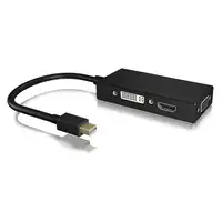 ICY BOX IB-AC1032 Mini DisplayPort DVI-D + VGA (D-Sub) + HDMI Negro