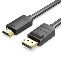 Vention Cable Conversor HADBG/ Displayport Macho - HDMI Macho/ 1.5m/ Negro