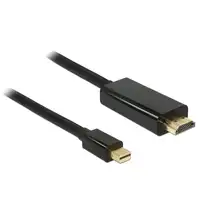 DeLOCK 83699 adaptador de cable de vídeo 2 m Mini DisplayPort HDMI Negro