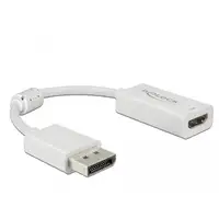 DeLOCK 63936 adaptador de cable de vídeo 0,1 m DisplayPort HDMI Blanco