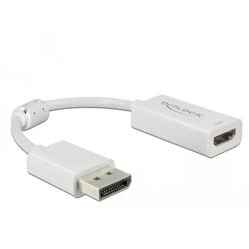 DeLOCK 63936 adaptador de cable de vídeo 0,1 m DisplayPort HDMI Blanco