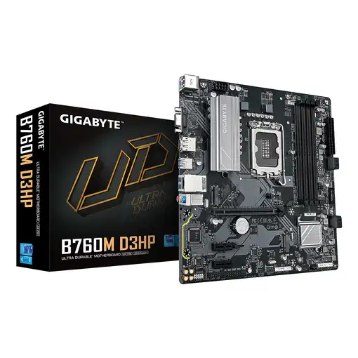 GIGABYTE B760M D3HP Placa Base - Procesadores Intel Core de 14ª Generación, VRM de