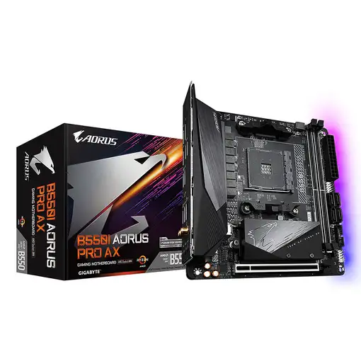 GIGABYTE B550I AORUS PRO AX Placa base - Procesadores AMD Ryzen 5000, VRM de 8 fas