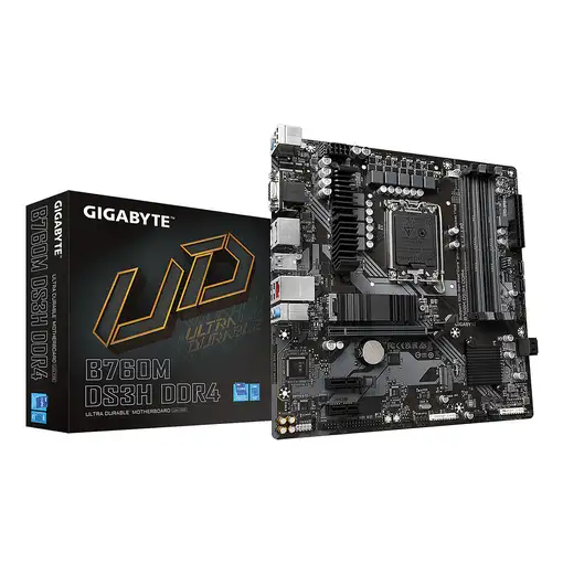 GIGABYTE B760M DS3H DDR4 Placa base - Soporta CPUs Intel Core de 14ª generación, V