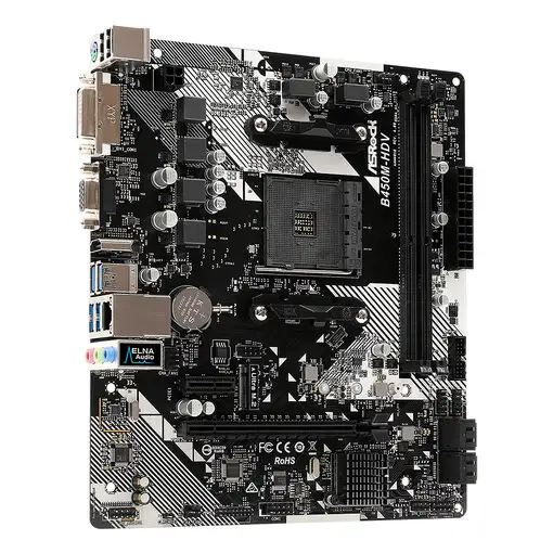 Asrock B450M-HDV R4.0 AMD B450 Zócalo AM4 micro ATX