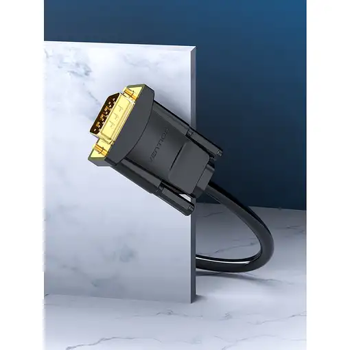 Vention Cable Conversor EABBF/ DVI Macho - VGA Macho/ 1m/ Negro
