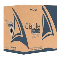 Phasak Bobina de Cable de Red Cat.6 UTP Sólido AWG23 CCA 305M - PHR 6302