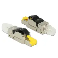 DeLOCK 86285 conector RJ45 Negro, Plata, Transparente, Amarillo
