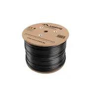 Lanberg LCU6-21CU-0305-BK cable de red Negro 305 m Cat6 U/UTP (UTP)