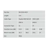 Digitus Cable de conexión de fibra óptica multimode OM 3, LC/ST
