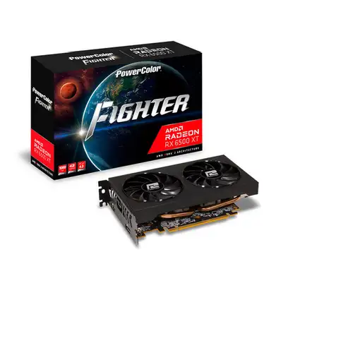 PowerColor AXRX 6500XT 4GBD6-DH/OC tarjeta gráfica AMD Radeon RX 6500 XT 4 GB GDDR