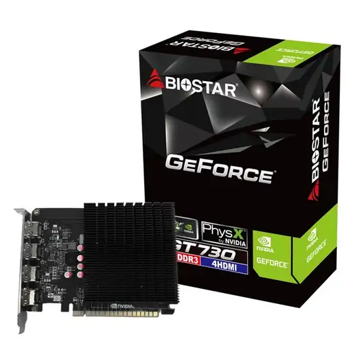 Biostar VN7313TG46 tarjeta gráfica NVIDIA GeForce GT 730 4 GB GDDR3