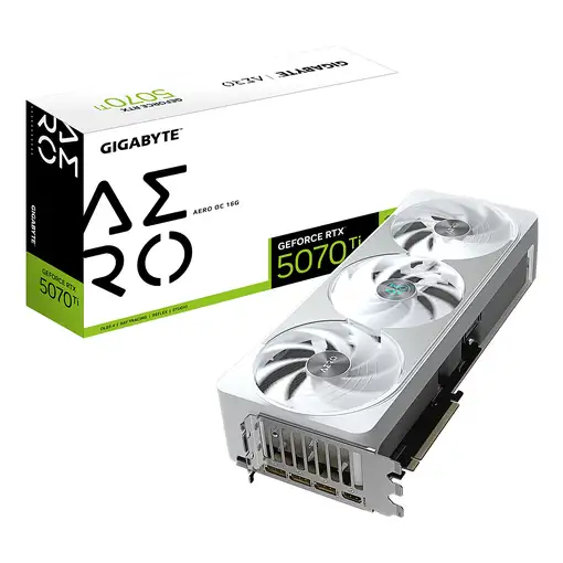 GIGABYTE GeForce RTX 5070 Ti AERO OC 16G Tarjeta Gráfica - 16GB GDDR7, 256 bits, P