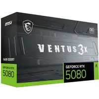 MSI VENTUS GEFORCE RTX 5080 16G 3X OC PLUS tarjeta gráfica NVIDIA 16 GB GDDR7