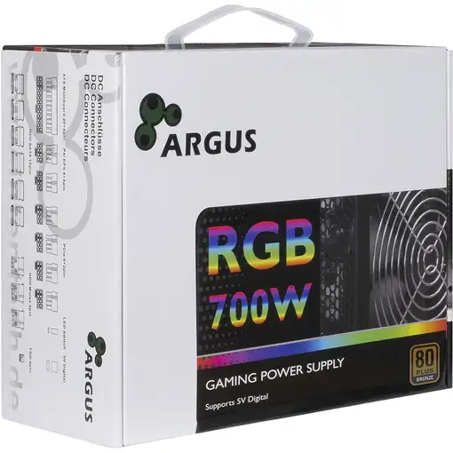 Inter-Tech Argus RGB-700W II unidad de fuente de alimentación 20+4 pin ATX ATX Neg