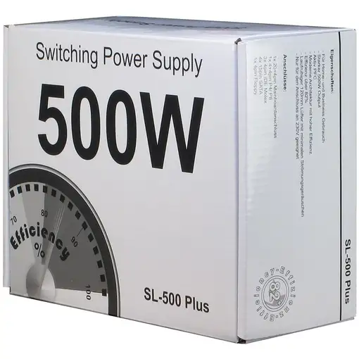 Inter-Tech SL-500 Plus unidad de fuente de alimentación 500 W 20+4 pin ATX ATX Pla