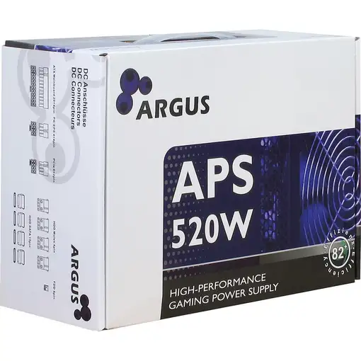 Inter-Tech Argus APS unidad de fuente de alimentación 520 W 20+4 pin ATX ATX Negro