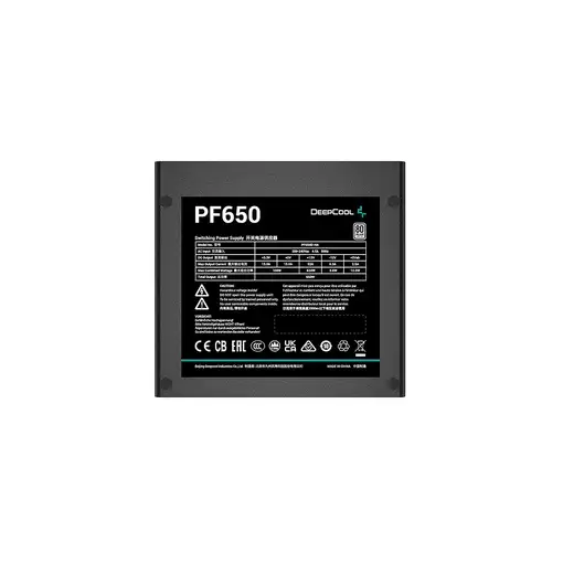DeepCool PF650 unidad de fuente de alimentación 650 W 20+4 pin ATX ATX Negro