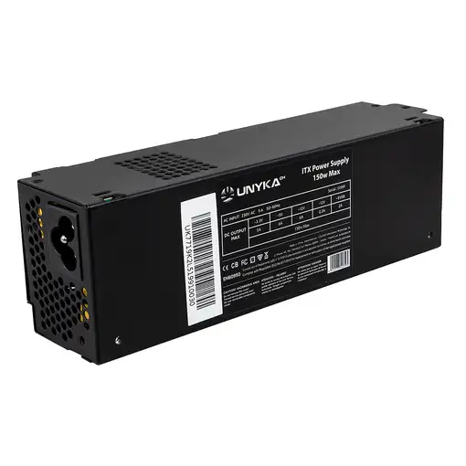 UNYKAch ITX 150 unidad de fuente de alimentación 150 W 20+4 pin ATX Flex ATX Negro